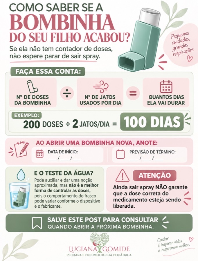 Post: como saber se a bombinha do seu filho acabou